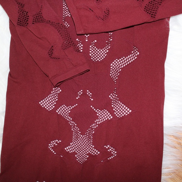 Intimately Free People Burgundy Bodycon Dress M/L - Picture 2 of 3